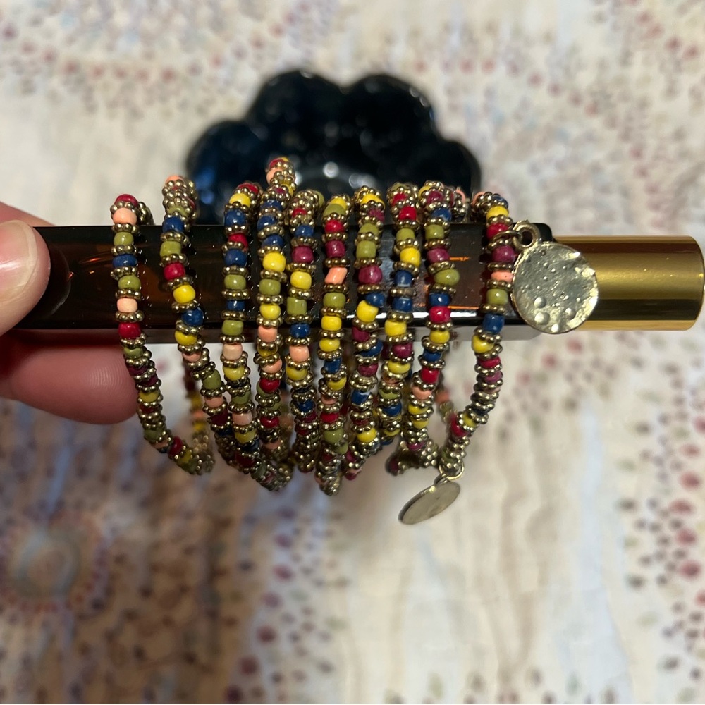 Multicolor Beaded Bracelet Set (10 total)